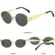 thumbnail image 2 of retro oval sunglasses women say,gold sunglasses women with glasses pouch,metal frame round ladies sunglasses,for driving,traveling, 2 of 5
