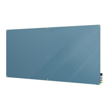 Ghent HMYRN46DM Harmony Glass Whiteboard with Radius Corners, 4 x 6 ft. - Denim