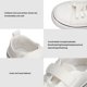 thumbnail image 5 of M Buder Zapatos Casuales de Lona Transpirable con Estampado de Dibujos Animados y Suela Suave para Niños y Niñas, Cierre Gancho y Bucle, Talla 28 (18.0 cm / 7.1 inches), Color Blanco, 5 of 9