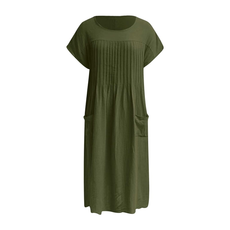 Gubotare Women's Belted Utility Midi Dress(Green,S) - Walmart.com Gubotare Women's Belted Utility Midi Dress(Green,S) - Walmart.com