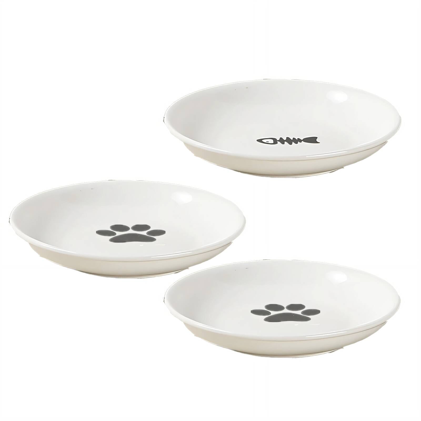 ACDANC 2026 New 3Pcs Cat Food Bowl Anti-Spill Design Cat Food Bowls Separate Inner Bowl Dog Bowls Style9 for Reducing Spills Organized Feeding Pets with Messy Eaters Multi-Pet Households.