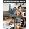 thumbnail image 2 of Cable USB-C Bkayp, paquete de 3, 3 m, carga rápida de 60 W, nailon, 2 of 7