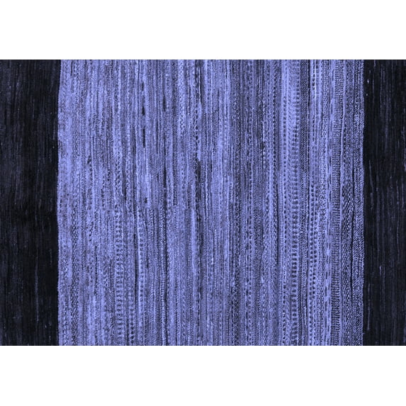 Ahgly Company Machine Washable Indoor Rectangle Abstract Blue Modern Area Rugs, 7' x 10'