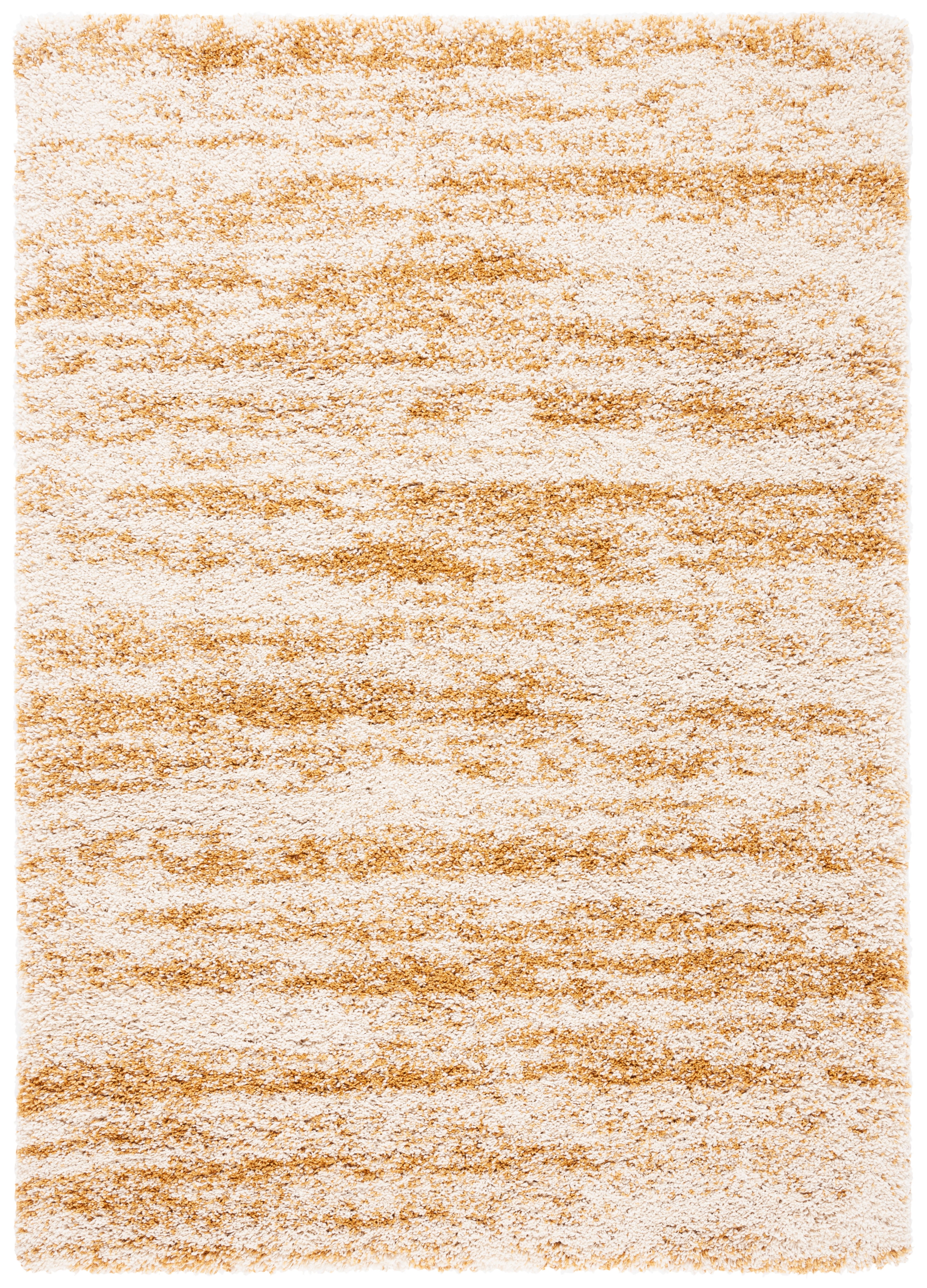 Safavieh Hudson Jack Abstract Shag Area Rug, Ivory/Gold, 6' x 8'
