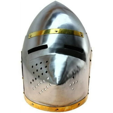 Late Middle Ages Pigface Bascinet Helmet Armor - Historical Functional Replica