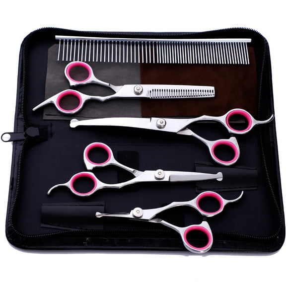 Effortless Pet Grooming Solution: 4CR Stainless Steel Scissors with Ergonomically Designed Handles, Thinning Shears for Efficient Hair Management
