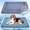 Dark Gray, variant on Dog Cooling Bed with Neck Support, Soft Flannel Cat Mat, Curved Headrest Crate Pad for Small Dogs, Machine Washable Sleeping Cushion(S,Khaki)