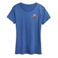 thumbnail image 2 of Marvel Captain America - Retro Distressed Flag - Women's Short Sleeve Graphic T-Shirt, 2 of 5