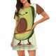 thumbnail image 1 of Fotbe Cute Avocado Doing Exercise Bata de Dormir para Mujer con Estampado, Camisón de Algodón de Manga Corta, Ropa de Dormir Casual, 1 of 6