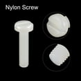 thumbnail image 4 of Uxcell Nylon Machine Screws, M5x20mm Slotted Pan Head Fasteners Bolts, White 50Pack, 4 of 4