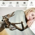 thumbnail image 3 of BCIIG Cute Deer Fuzzy Blanket Twin American Flag Flannel Fleece Throw Blanket for Kids Deer Hunting All Season Bed Blanket Women Men Ultra Soft Decor Western Farmhouse Plush Blanket 50x60in, 3 of 6