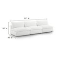 thumbnail image 3 of Commix Armless Sectional Sofa in White, 3 of 6