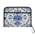 thumbnail image 7 of Accordion File Organizer with Zip Closure 13 Pockets Expanding File Folder Letter A4 Paper Document Organizer for Home Office Blue and White Porcelain-style, 7 of 7