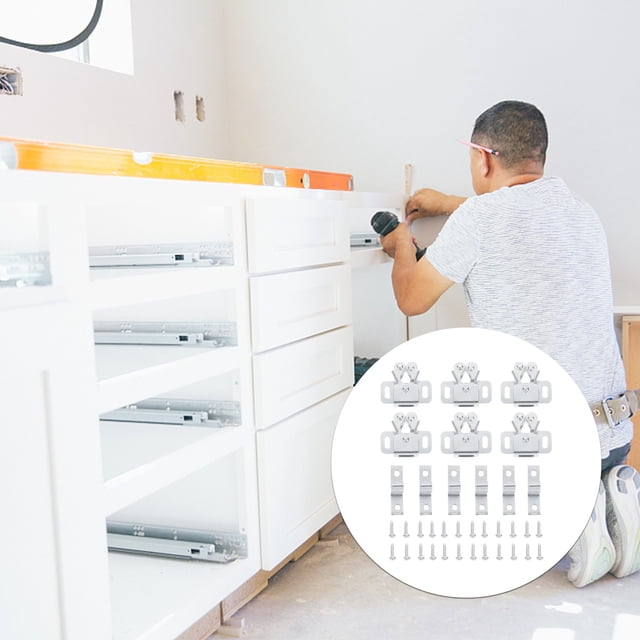 OUNONA 20 Sets Kitchen Cabinet Door Snap Clip for Home Improvement Projects