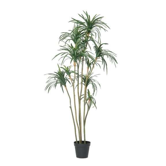 Artificial Faux Real Touch 6.75 Feet Palm Tree With Planter