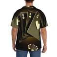 thumbnail image 3 of Balery Casino Cards 1 Camisa Casual de Manga Corta con Botones para Hombre, Texturizada, Estilo Cubano, para Playa, Verano-Medium, 3 of 5