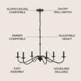 thumbnail image 2 of JONATHAN Y Wicklow 34.75" 6-Light Bohemian Farmhouse Iron LED Chandelier, Black, JYL7559B, 2 of 8
