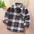 thumbnail image 2 of Tiny Cutey Kids Little Boys Girls Baby Long Sleeve Button Down Plaid Flannel Shirt Top Clothes for 18-24 Months, 2 of 4