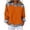 ☃305-Orange, variant on Xuyuer Sweatshirt for Women Waffle Knit Color Block Lapel Crewneck Long Sleeve Casual High Low Pullover Sweatshirts Tops