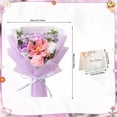 thumbnail image 2 of Armscye Crochet Flower Bouquet, Handmade Knitted Flowers with Card, Just for You Forever Bouquet, End of Year Graduation Thank You Gift for Teacher, Her, Friend, Farewell Arrangement, 2 of 7