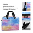 thumbnail image 4 of 16" Laptop Briefcase for Work Travel Laptop Shoulder Bag Carrying Handbag Laptop Case Tie-dye Clouds Pattern, 4 of 8