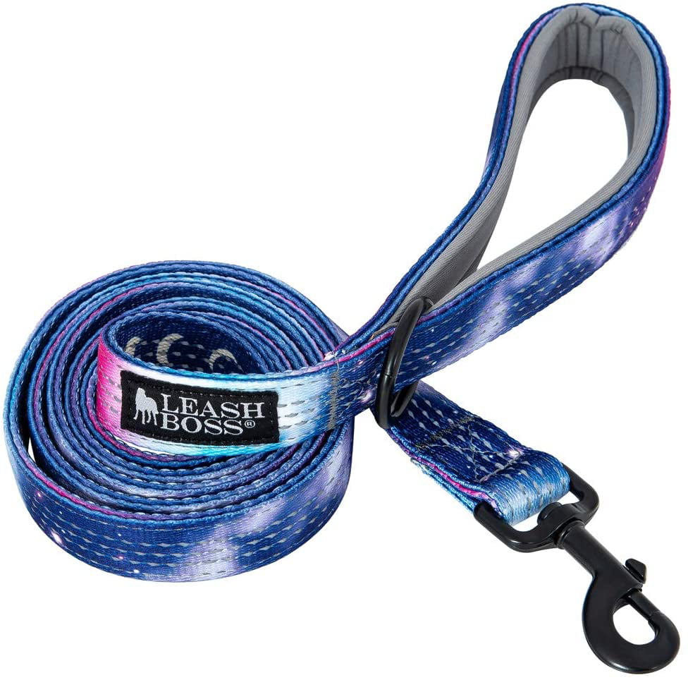 Leashboss Double-Thick 6Ft Reflective Leash with Padded Handle Strong Leash for Large Dogs and Medium Dogs Pattern Collection 