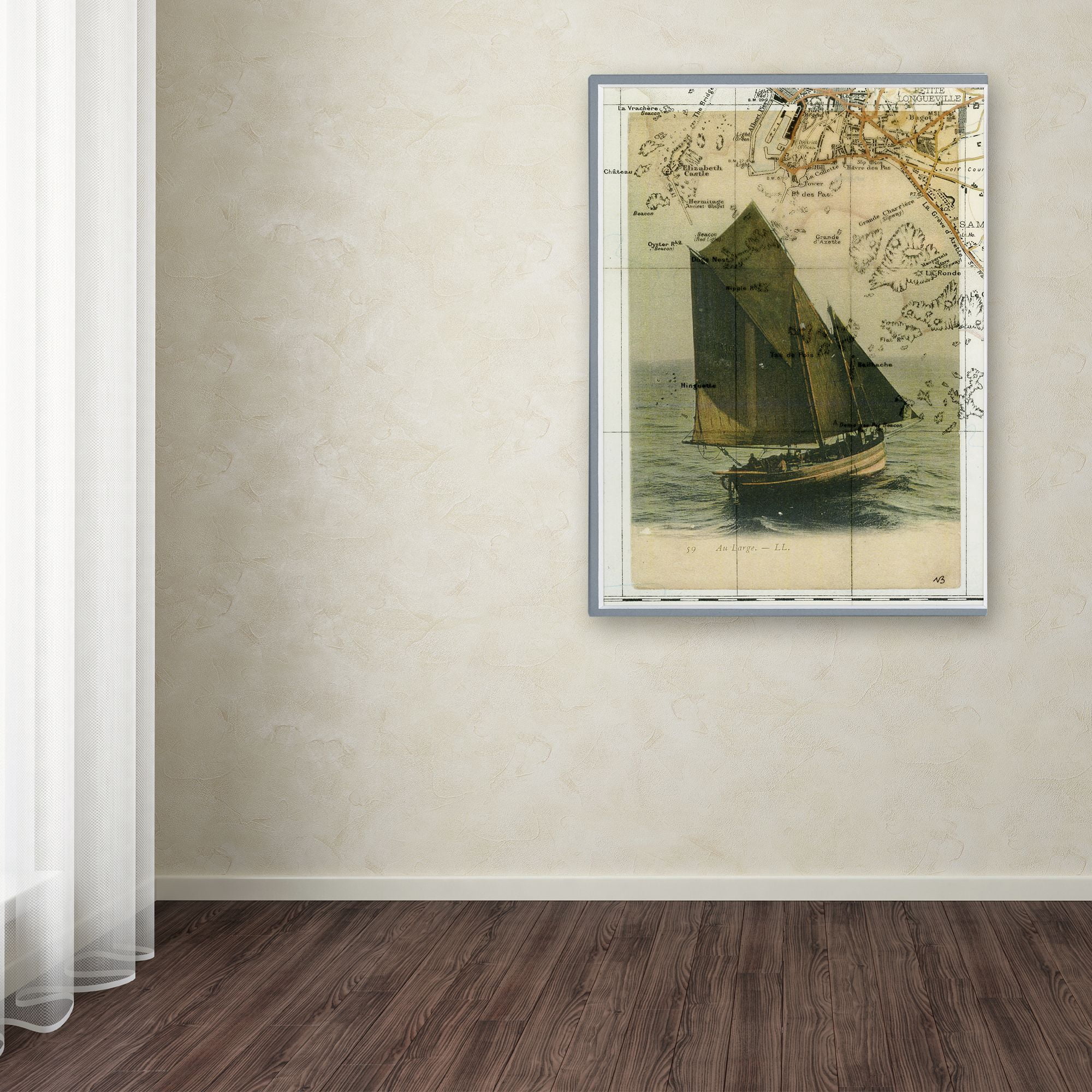 Trademark Fine Art 'Jersey Sailboat' Canvas Art by Nick Bantock