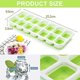 thumbnail image 2 of Ice Cube Trays, 2-Pack Ice Cube Molds with Removable Spill-Free Lid, Easy-Release Silicone, 2 of 5