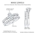 thumbnail image 5 of Rosec Jewels Lab Grown Diamond Teardrop Engagement Ring with Wedding Band - EF-VS Quality, 925 Sterling Silver, US 4.00, 5 of 8