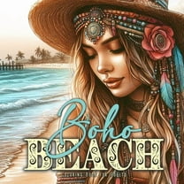 Boho Beach Coloring Book for Adults: Girl Portraits Coloring Book - Boho Coloring Book for Adults - Beach Coloring Book , (Paperback)