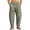 BD31_Army Green, variant on Mens Linen Pants Casual Harem Pants Lightweight Summer Beach Pants Drawstring Vacation Yoga Trousers with Pockets Khaki S
