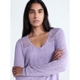 thumbnail image 4 of Scoop Women's Pointelle Knit Cardigan Sweater with Long Sleeves, Lightweight, Sizes XS-XXL, 4 of 5