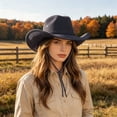 thumbnail image 2 of LIUYUNNN Toddler Girls Cowboy Hat Classic Cowboy Hat For Western Cowhide Wide Brim Outdoor Sun Fashionable Style, One Size, 2 of 4