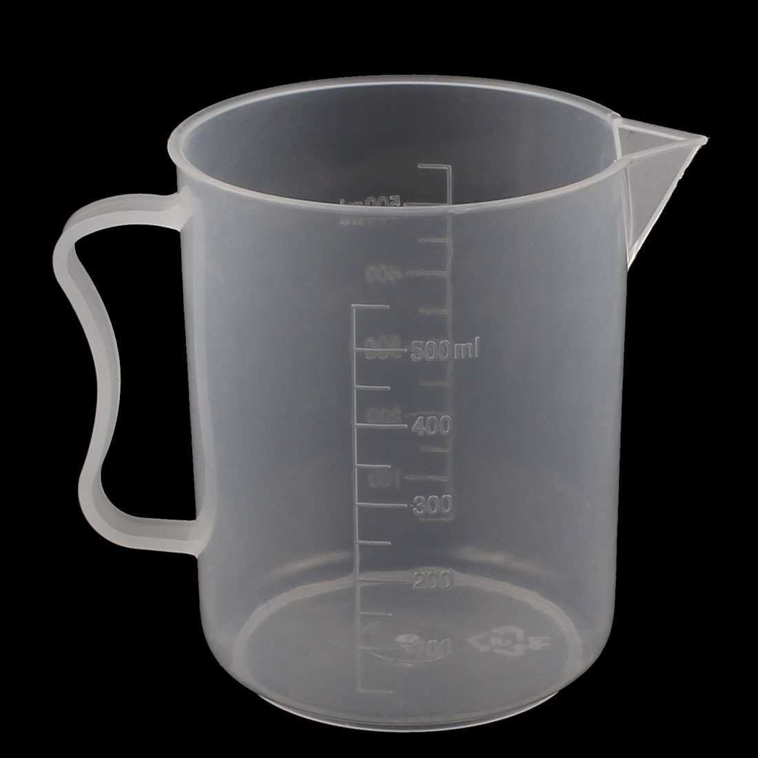 5Pcs Round 500ML Plastic Measurement Cup w Cup Handle Laboratory