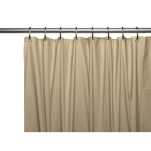 Hotel Collection Premium Heavy Duty Vinyl Shower Curtain Liner with Metal Grommets - Khaki