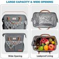 thumbnail image 5 of Insulated Lunch Bag for Women - Waterproof Reusable Cooler Bag for Outdoor Work - Gray, 5 of 5