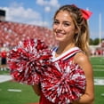 thumbnail image 3 of Cheerleading Pom Poms Metallic with Handle, Plastic Spirit Shakers for Sports Events, Cheer Accessories for Game Day Pep Rallies, Dance Performances, 3 of 3
