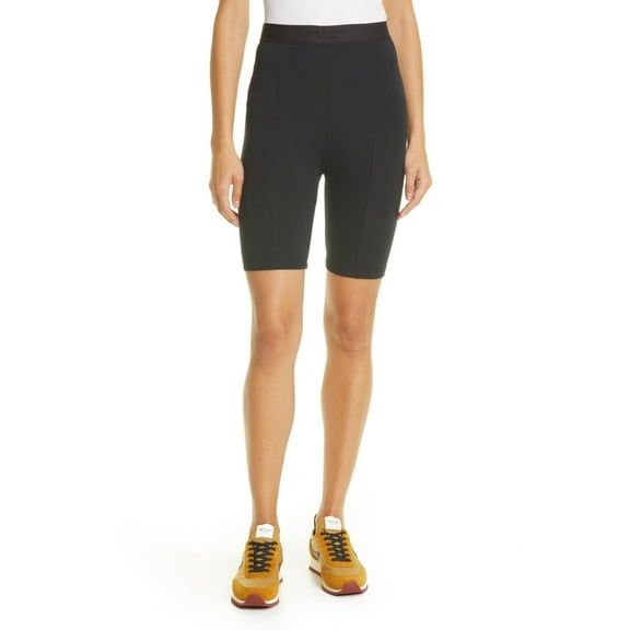 rag & bone Slim Fit City Micro Terry Bike Shorts in Black-Size Small