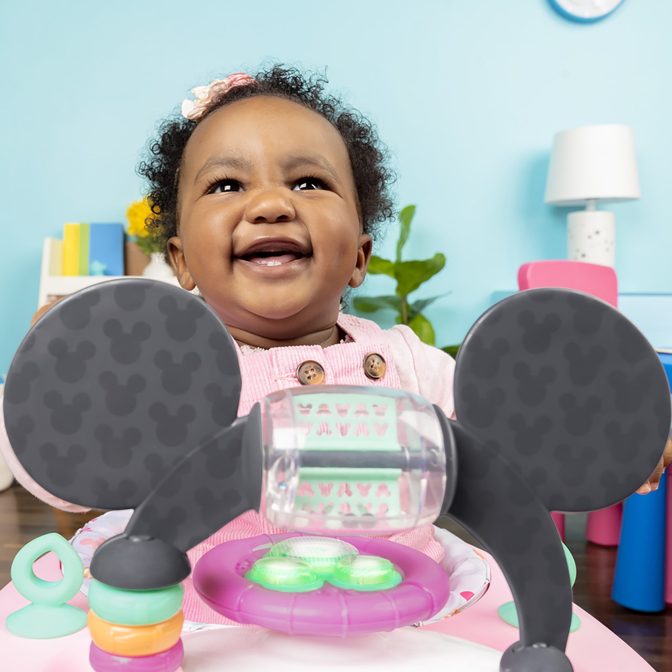 Disney Baby 2-in-1 Adjustable Baby Walker with Activity Station, Minnie Mouse by Bright Starts