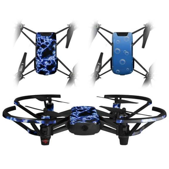 Skin Decal Wrap 2 Pack for DJI Ryze Tello Drone Electrify Blue DRONE NOT INCLUDED