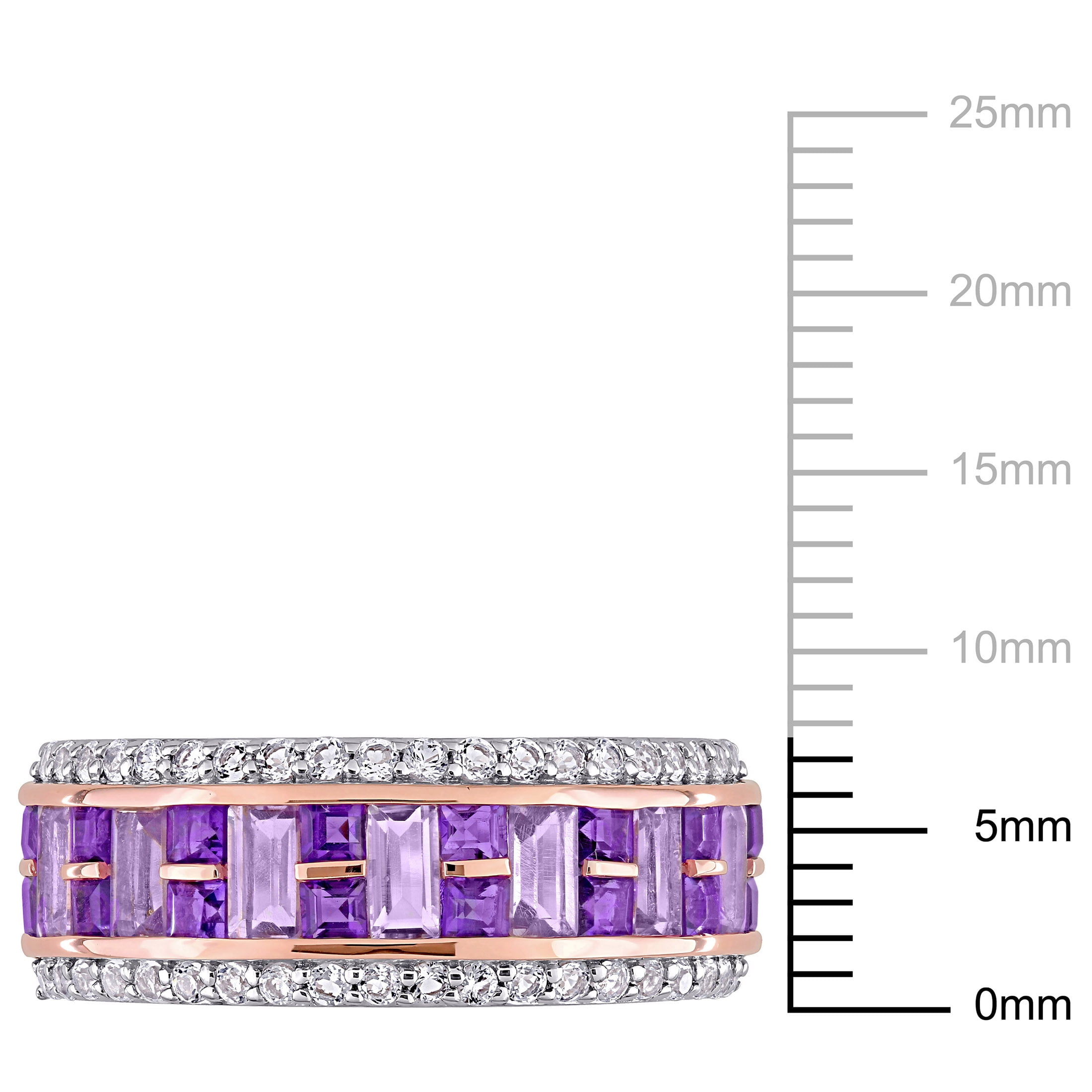 Everly Women's Amethyst and Topaz 10k Rose Gold Ring
