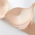 thumbnail image 5 of WCMZJ Women's Twist Front Underwire Supportive Lightly Lined Bra Push Up Padded Full Coverage Smoothing Bras Beige M, 5 of 9