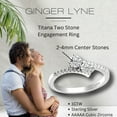 thumbnail image 5 of Tatiana Engagement Ring for Women Sterling Silver 2 Stone Promise Cz Ginger Lyne Collection, 5 of 7