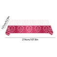 thumbnail image 3 of Meggemo 107.9x53.9 Inch Valentine's Day Tablecloth Festive Decorative Table Cover Home Dining Party Supplies Romantic Valentine's Day Celebration Accent, 3 of 6