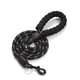 thumbnail image 1 of Correa de cuerda para perros, correa de nailon para perros, con asa acolchada y luz reflectante, correa resistente para perros, color negro., 1 of 5