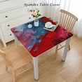 thumbnail image 2 of BANET Abstract Painting Rectangle Tablecloth,Red Blue Grey Yellow Art Painting Square Table Cloth Washable Table Cover for Kitchen Dining,Birthday Party,Holiday,Christmas White, 2 of 7