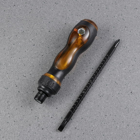 FRCOLOR Cross Head Flat Head Type Dual-Purpose Magnetic Adjustable Telescopic Slotted Screwdriver Ratchet Screwdriver Manual Tools