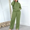 thumbnail image 2 of Cathalem Lounge Sets for Women 2 Piece Sets for Women 2024 Trendy Fall Outfits Jogger Sweat Pants Set Wide Leg Tracksuit Matching Sweatsuits (Green,M), 2 of 6