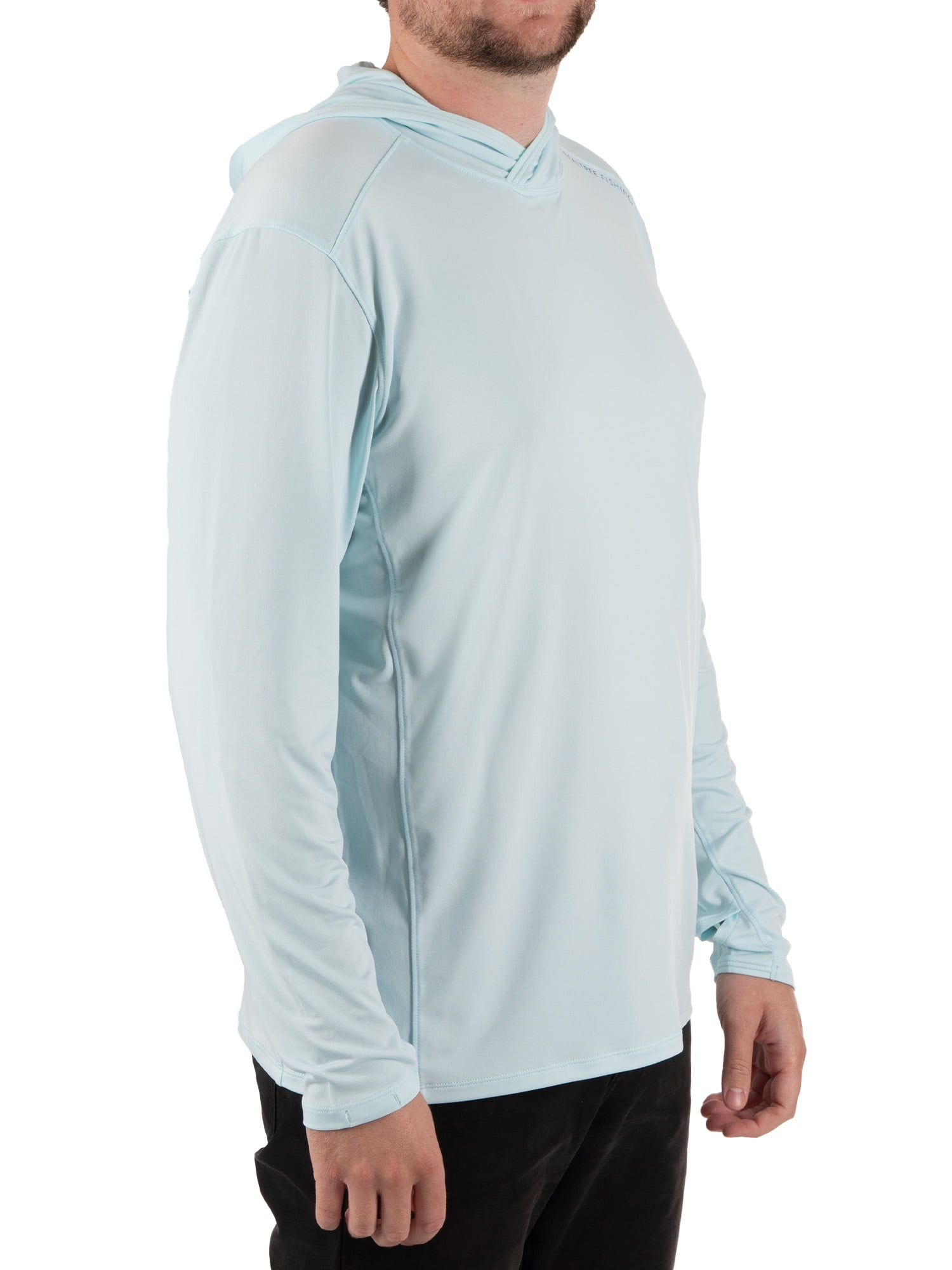 Realtree Men's Long Sleeve Performance Fishing Hoodie, Ice Caps, S