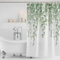 thumbnail image 2 of Eucalyptus Leaves Shower Curtain Set - Long 72" x 84" Washable Bathtub Curtain with 12 Hooks, Green Summer Botanical Weeping Waterproof Fabric Stall Shower Curtains for Bathroom/Bathtub Décor, 2 of 6